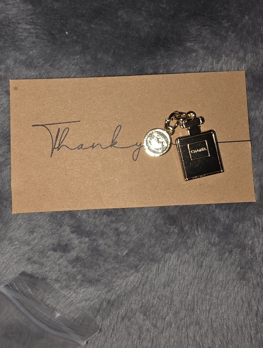 CHANEL Gold Perfume Bottle Holiday Charm Collection